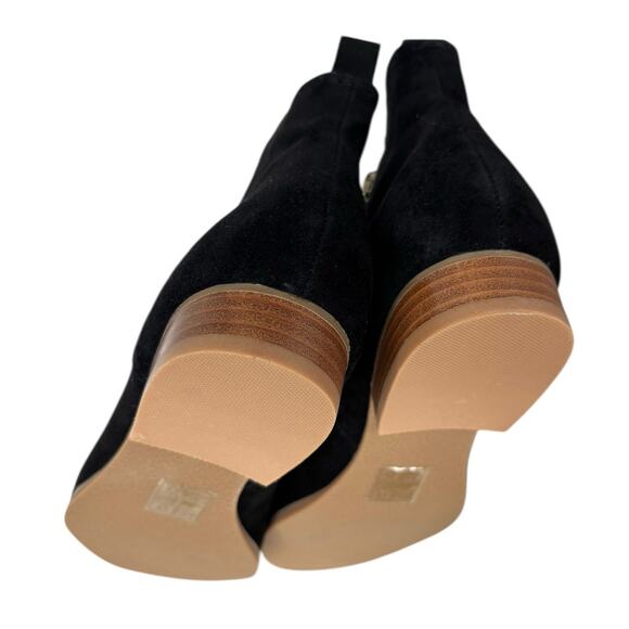 Jack Rogers Rollins Cord Ankle Bootie Chelsea Black Suede Size 10 Womens New - Picture 5 of 10